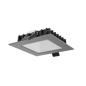 Светодиодный светильник VARTON DL-03 квадратный встраиваемый 110x110x25 мм 12 Вт 4000 K IP54/IP44 RAL7045 серый муар